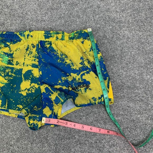 Nike Short Womens XS Extra Small Yellow Harbor Blue Running Dri Fit Livestrong - Picture 5 of 12